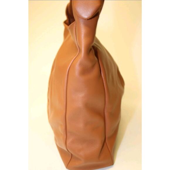 Staud Island Knotted Womens Supple Tan Leather Hobo Satchel Shoulder Bag - Picture 9 of 16